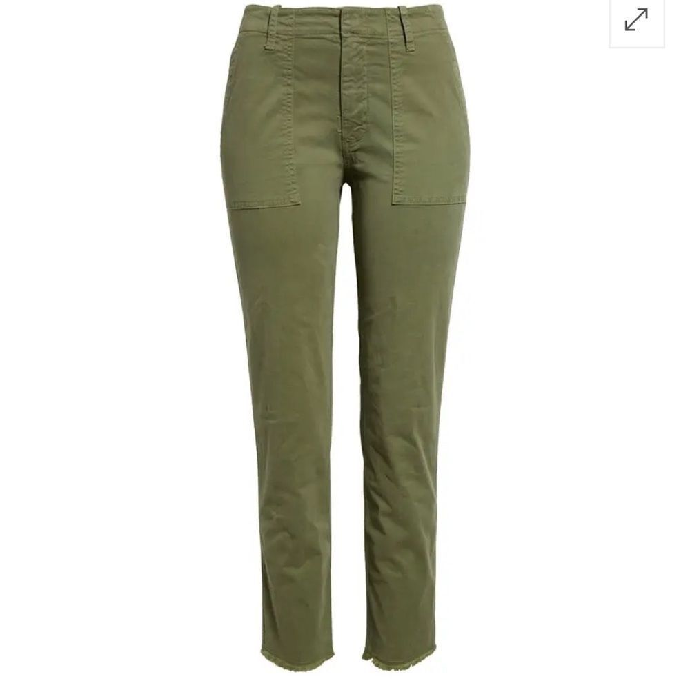 Nili Lotan Cropped Military Pants Olive Green